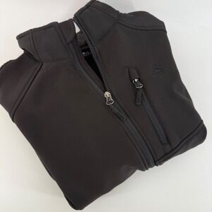 Snozu Performance Kids Black Softshell Jacket Full‎ Zip Size Small (8)